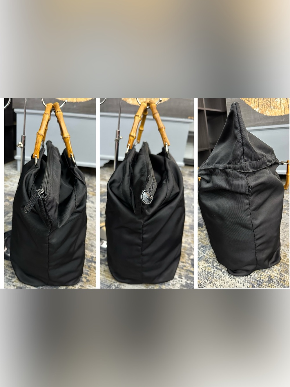 Gucci Tote Travel Bamboo Top Handle Bag - Picture 9 of 16